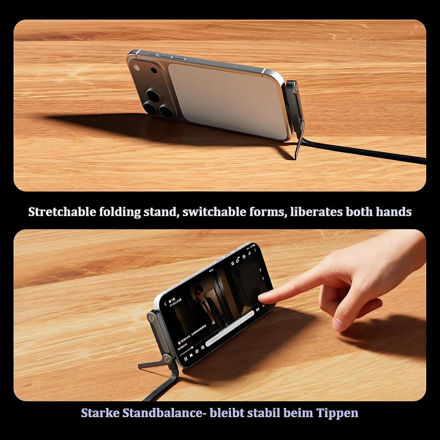 Arkis™ ChargeMate Pro 240W | Foldable Adjustable Phone Stand with Fast Charging Support