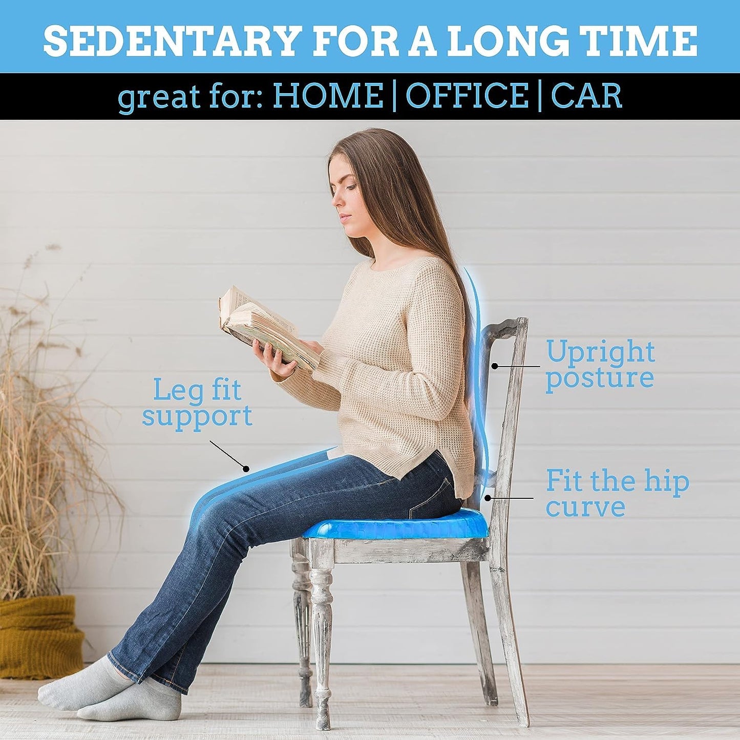 Arkis™ Orthopedic Gel Seat Cushion – Pressure Relief for Office Chair, Car Seat & Wheelchair