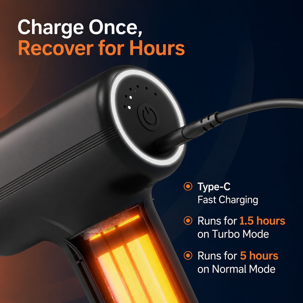 Arkis™ Portable Deep Tissue Massage Gun | Cordless Muscle Massager with 4 Massage Heads &  Fast Charging ⭐