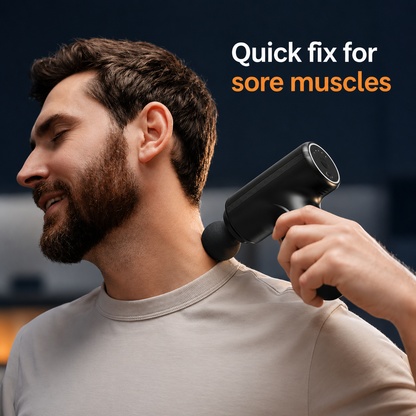 Arkis™ Portable Deep Tissue Massage Gun | Cordless Muscle Massager with 4 Massage Heads &  Fast Charging ⭐