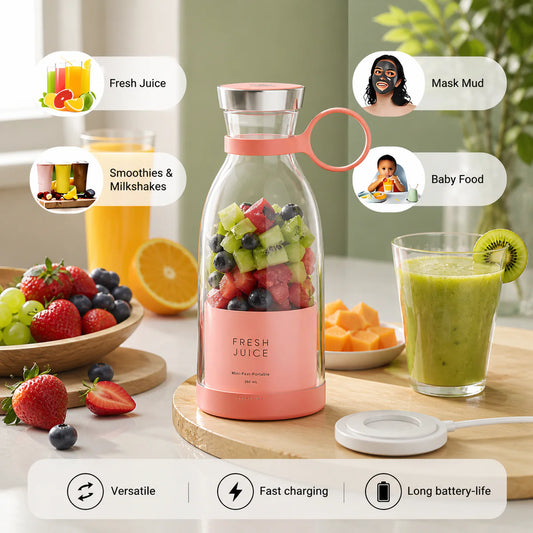 Portable Juicer Blender – USB Rechargeable Mini Smoothie Maker for Travel & Gym