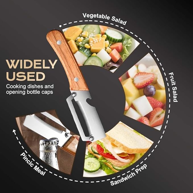 Arkis™ SmartPeel Pro | 2-in-1 Vegetable Peeler with Wooden Handle